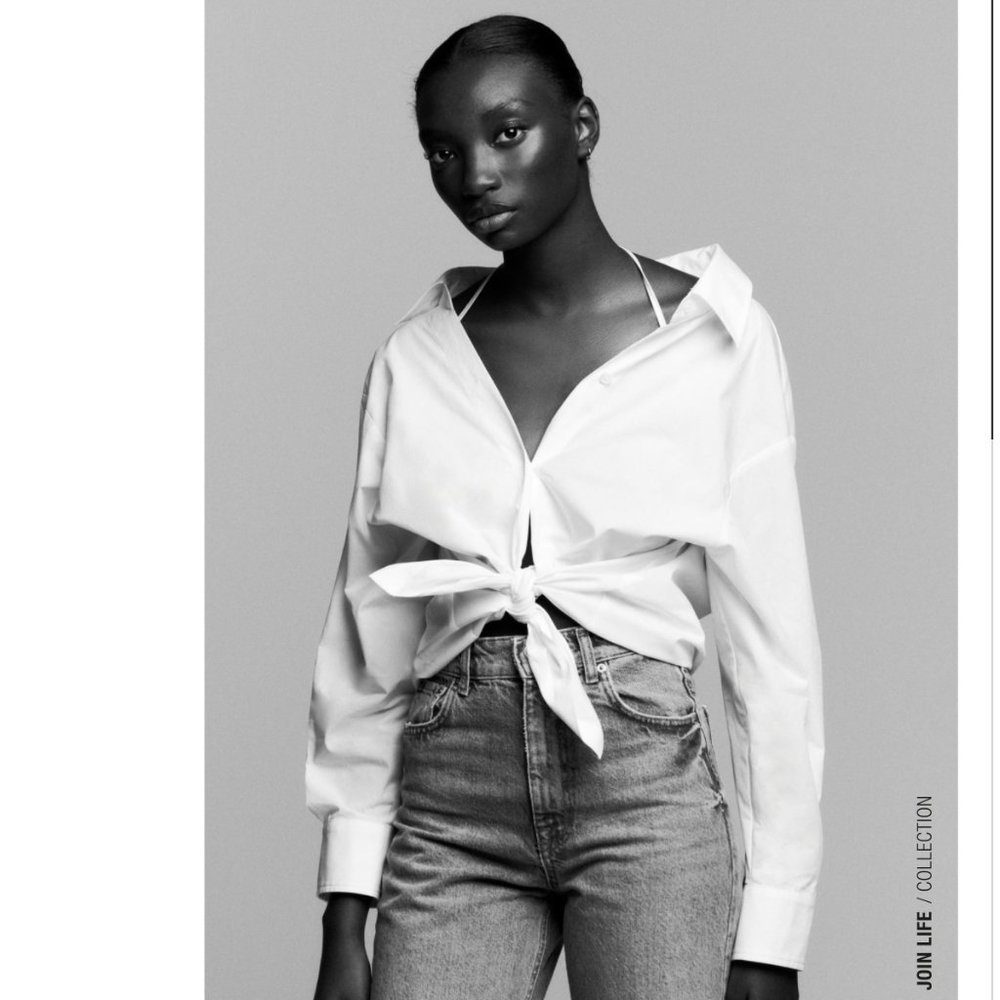 NWT ZARA MULTI-POSITION ASYMMETRIC SHIRT